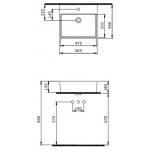Накладной умывальник Bocchi Milano 1216-062-0126 Накладной умывальник Bocchi Milano 1216-062-0126